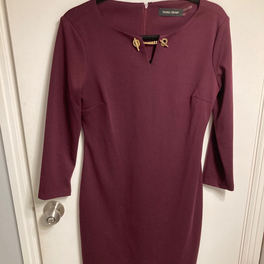 Burgundy Business Dress